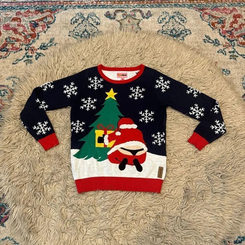 Tipsy Elves Christmas Holiday Naughty Santa Ugly Sweater size medium